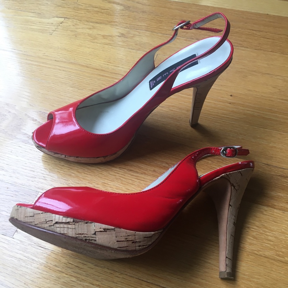 Steven by Steven Madden Peep-toe Slingback Pump